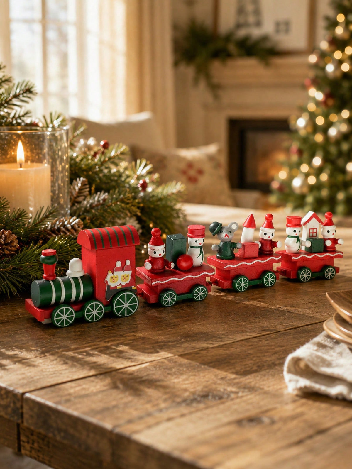 Christmas train snowman elf mouse - photo 9