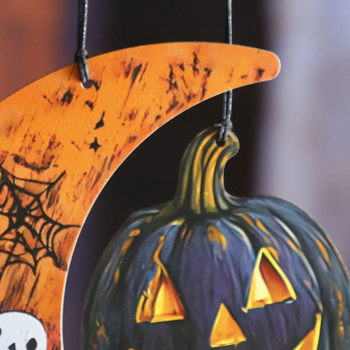 bat moon pumpkin hanging decor - photo 9