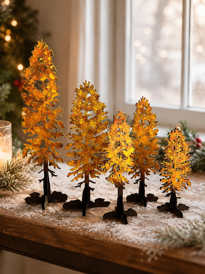 tree tabletop silhouettes - Orange photo 8