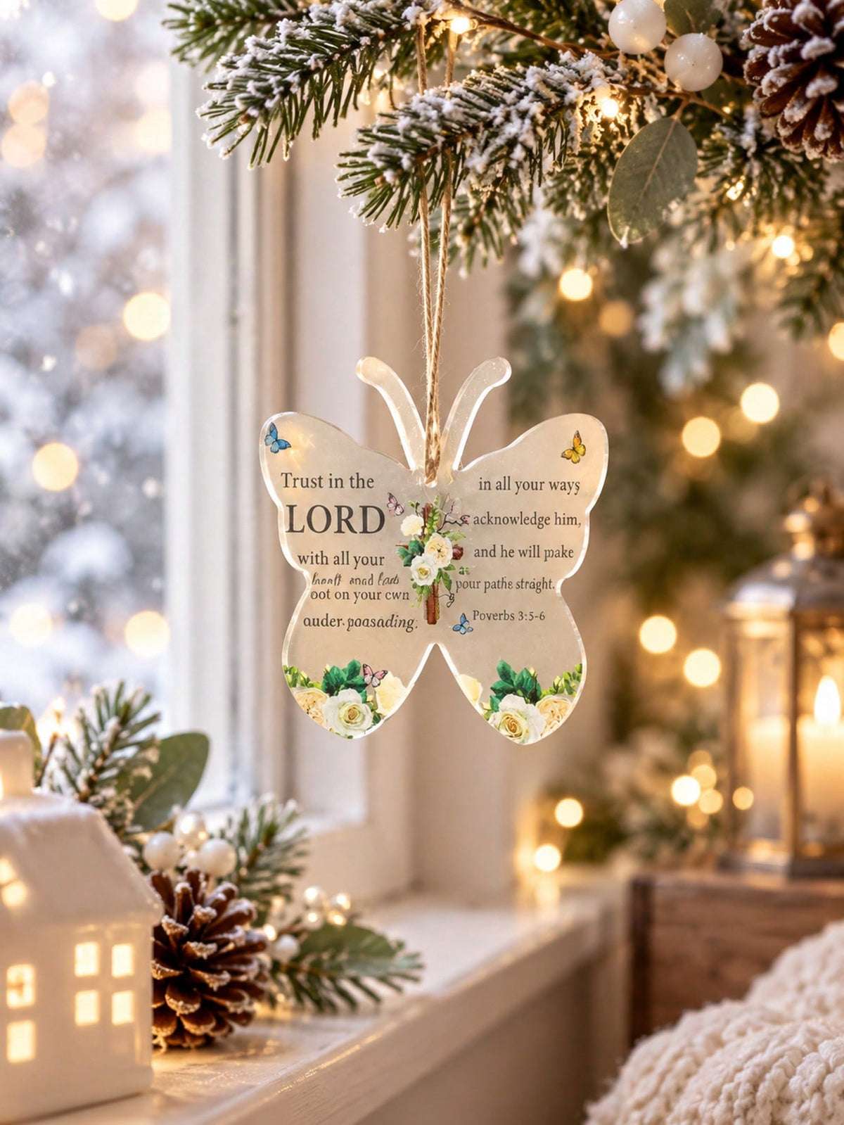 butterfly scripture ornament - photo 7