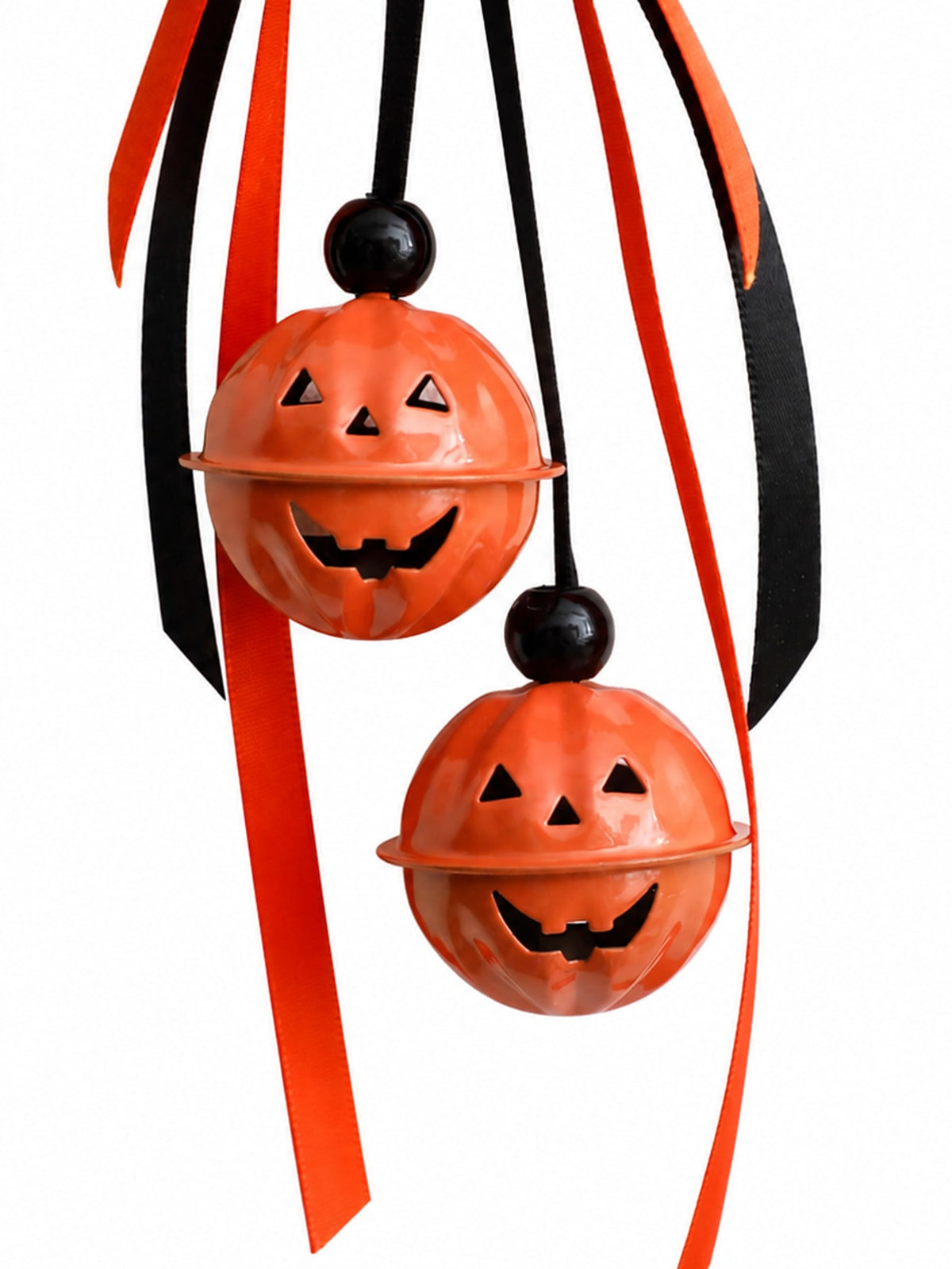 striped bow pumpkin bell hanger - photo 9