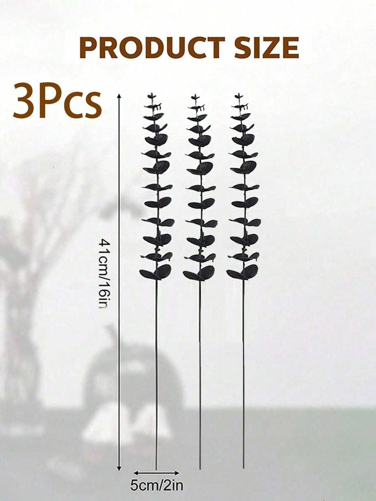 black artificial flower stems - photo 8