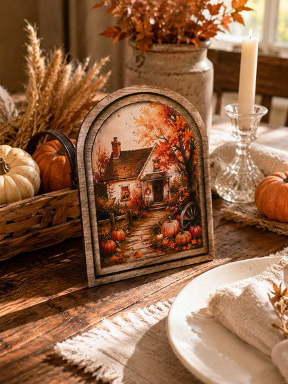 fall farmhouse arch tabletop sign - photo 10