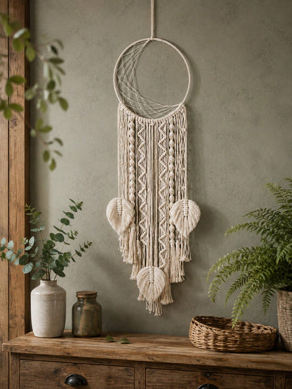 crescent moon macrame dream catcher - photo 9