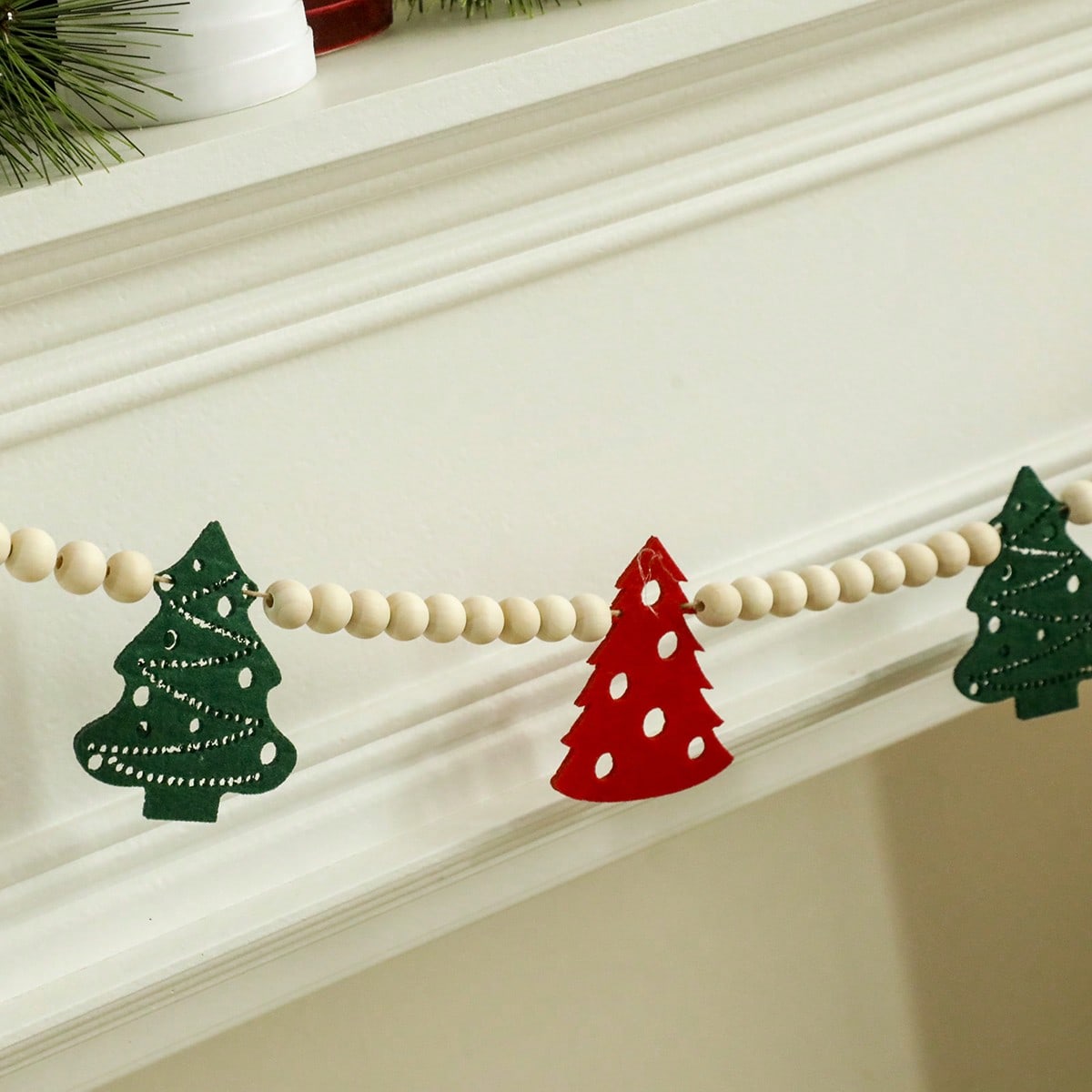 felt Christmas tree bead garland - photo 9