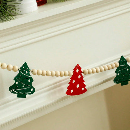 felt Christmas tree bead garland - photo 9