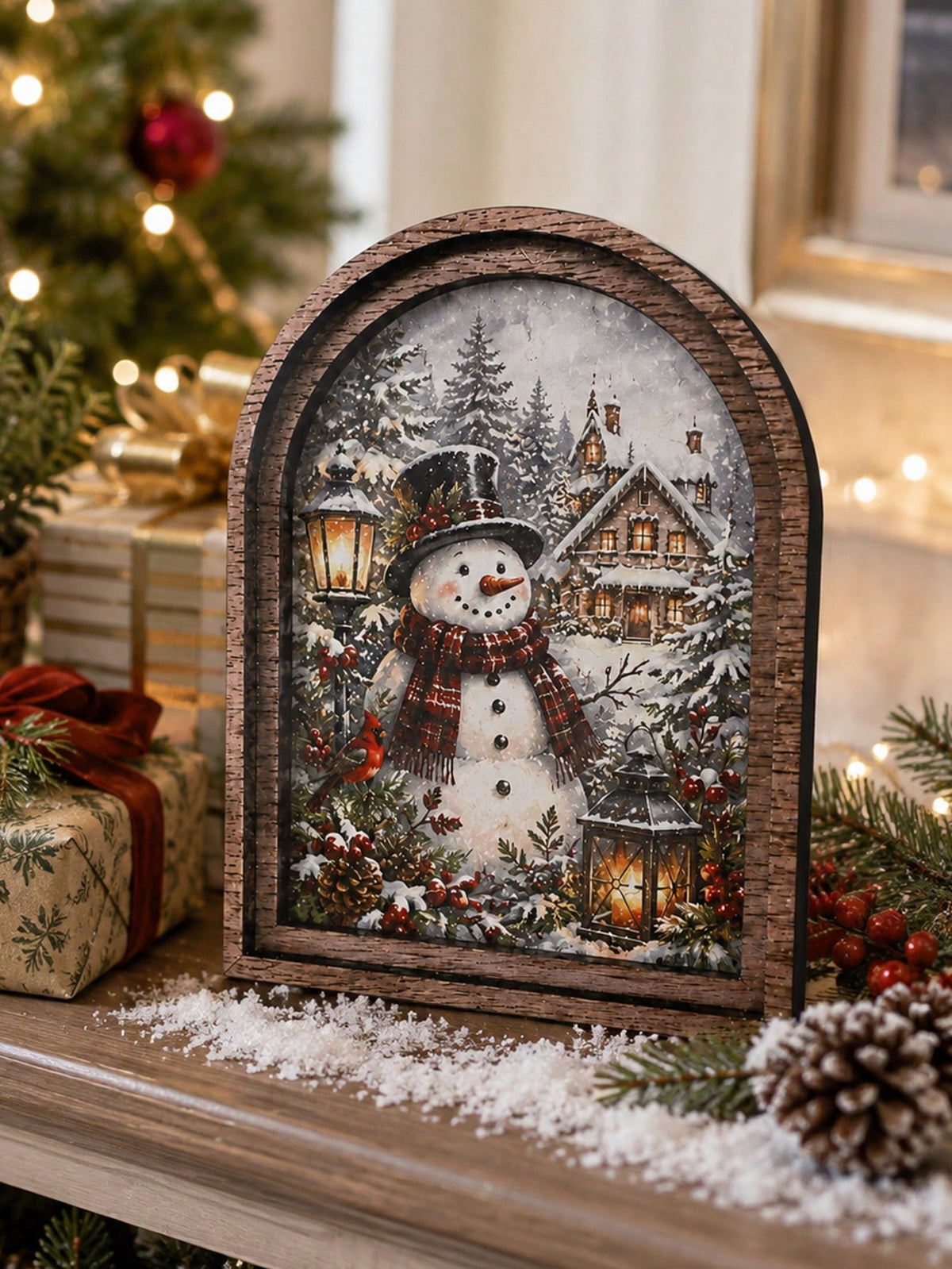 snowman winter arch tabletop sign - photo 10
