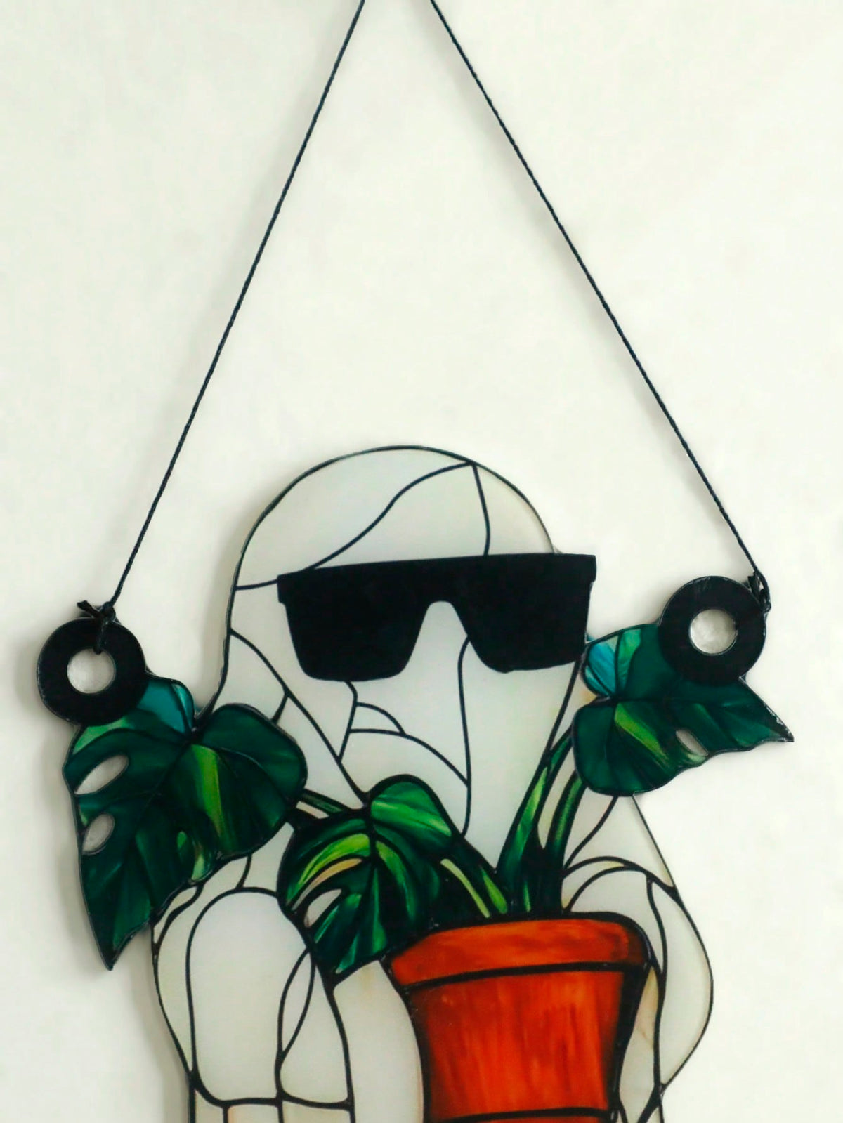 ghost monstera suncatcher - photo 10