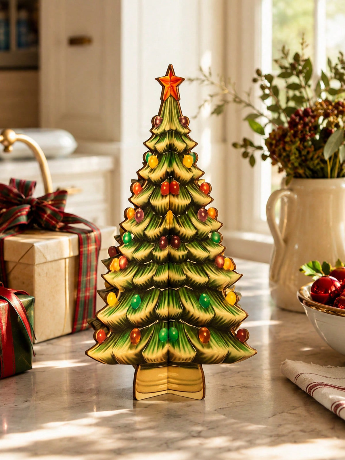vintage ceramic look Christmas tree - photo 10