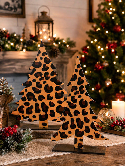 leopard print Christmas tree decor - photo 8