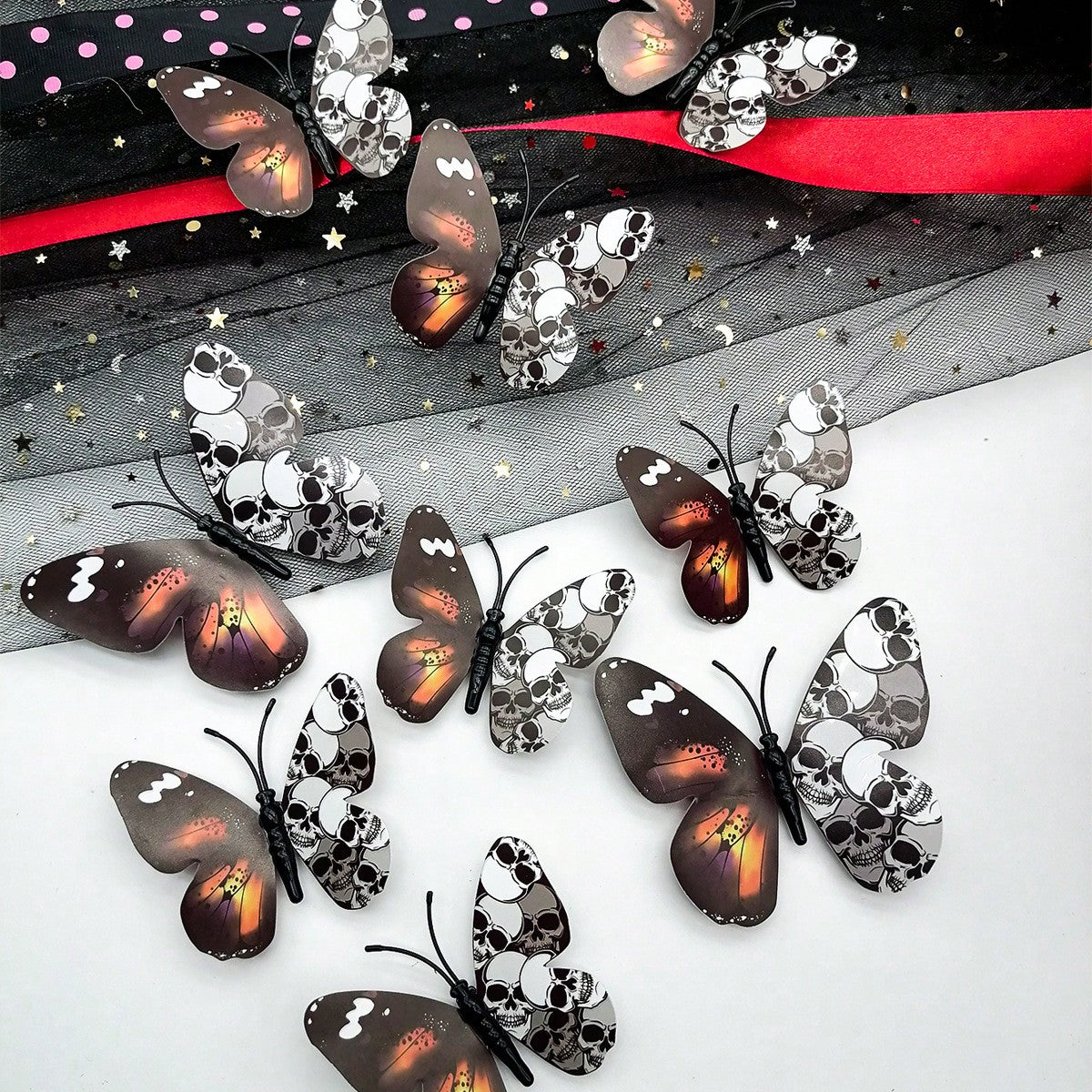 skull butterfly wall stickers - photo 8