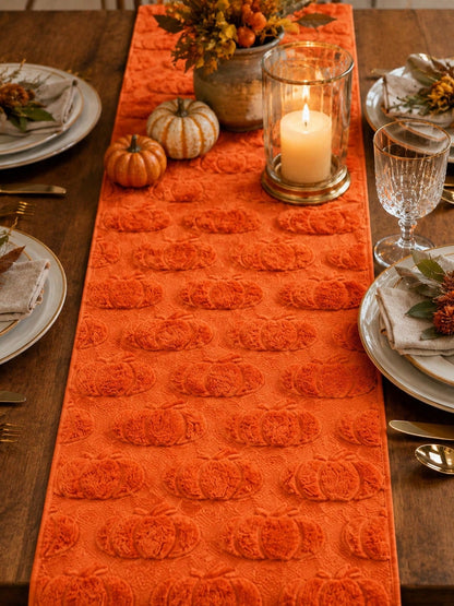 embossed pumpkin table runner - photo 9