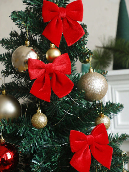 red velvet Christmas bow - photo 8