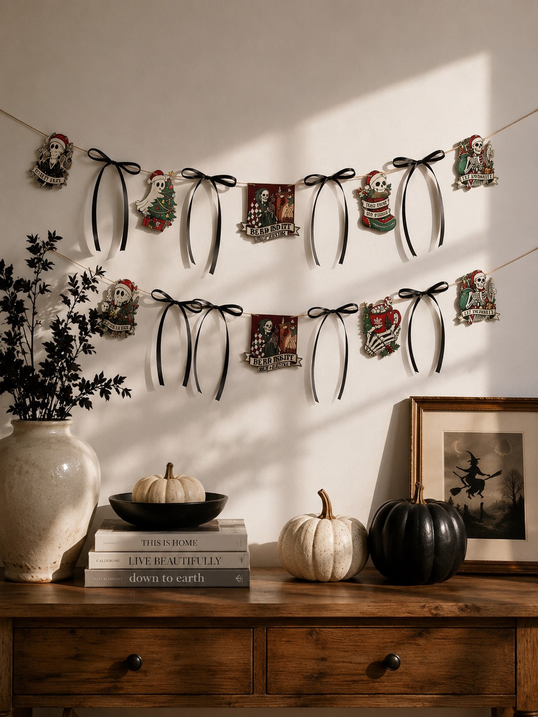 creepy Christmas skull ghost garland - photo 9