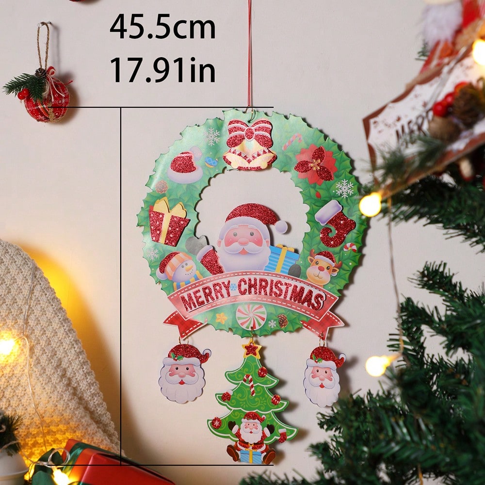 Santa wreath door hanger - photo 8