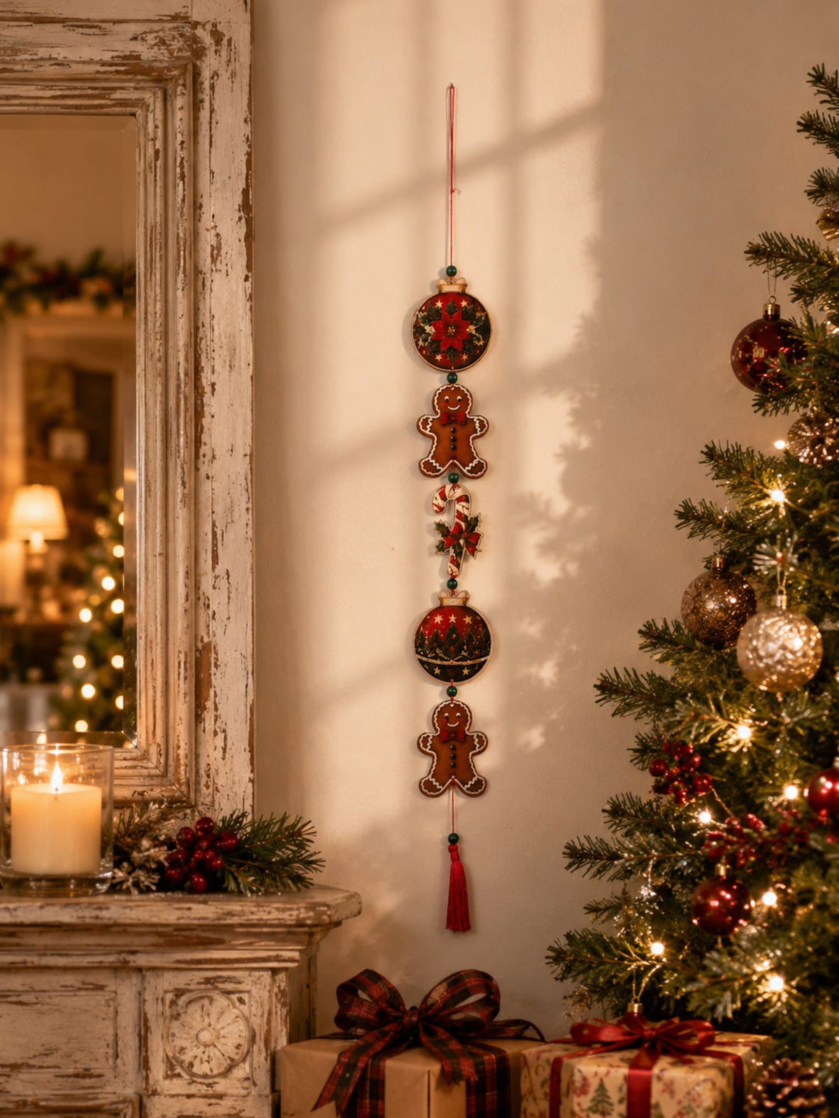 gingerbread candy cane hanging decor - photo 10