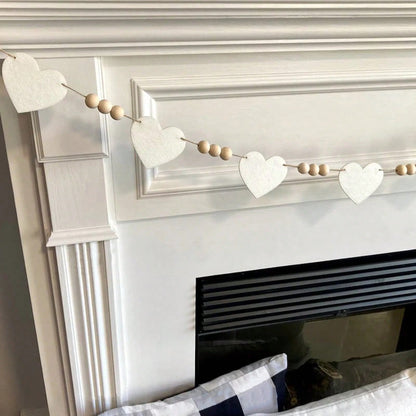 white felt heart garland - photo 9