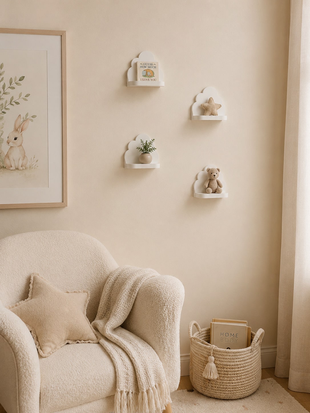 white cloud floating wall shelf - photo 9
