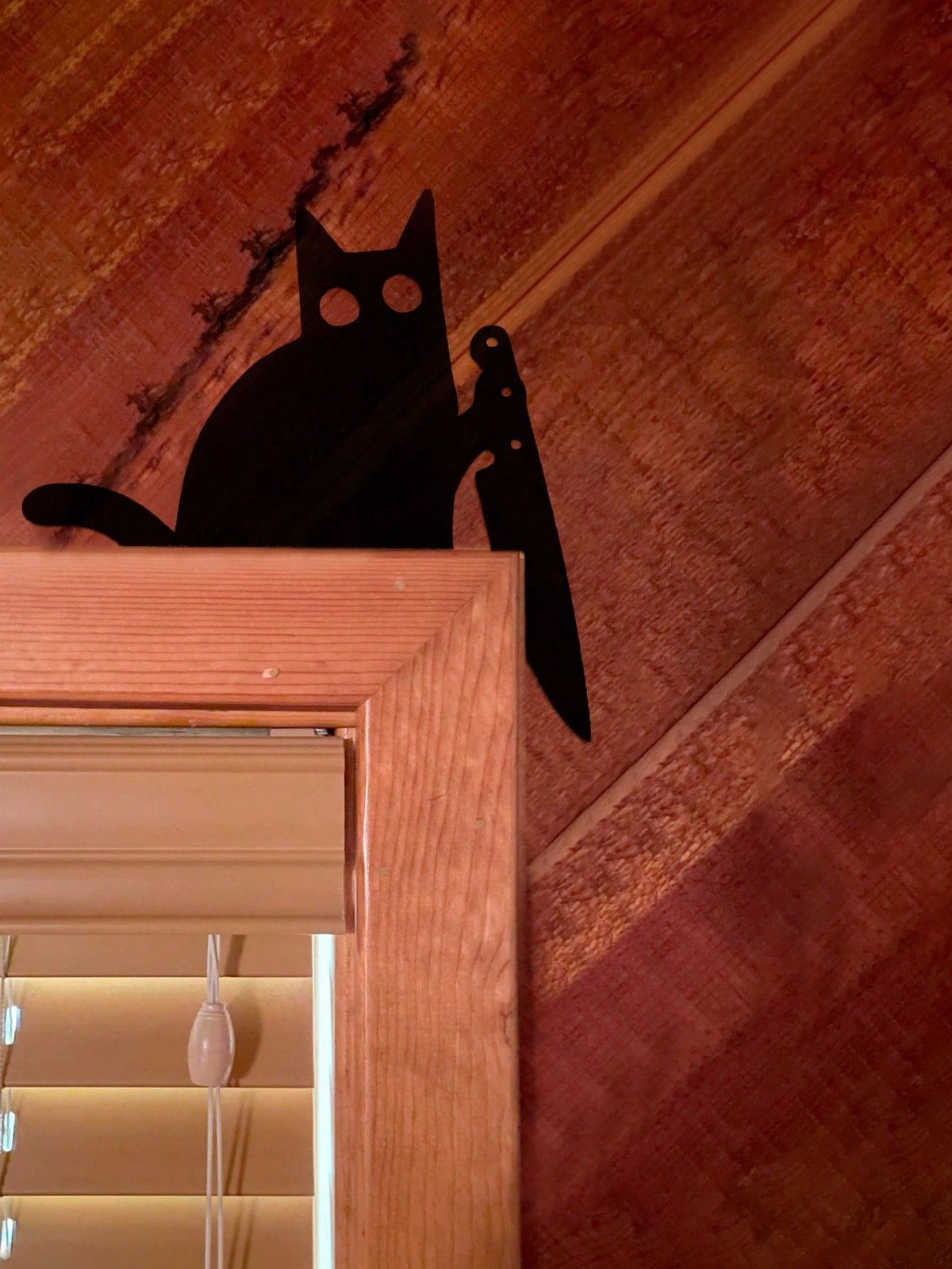 black cat knife door corner decor - photo 8