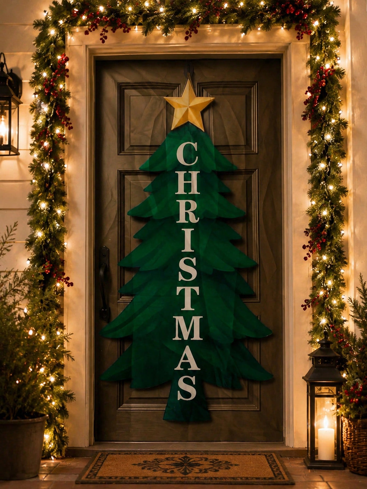 Christmas tree door banner - photo 8