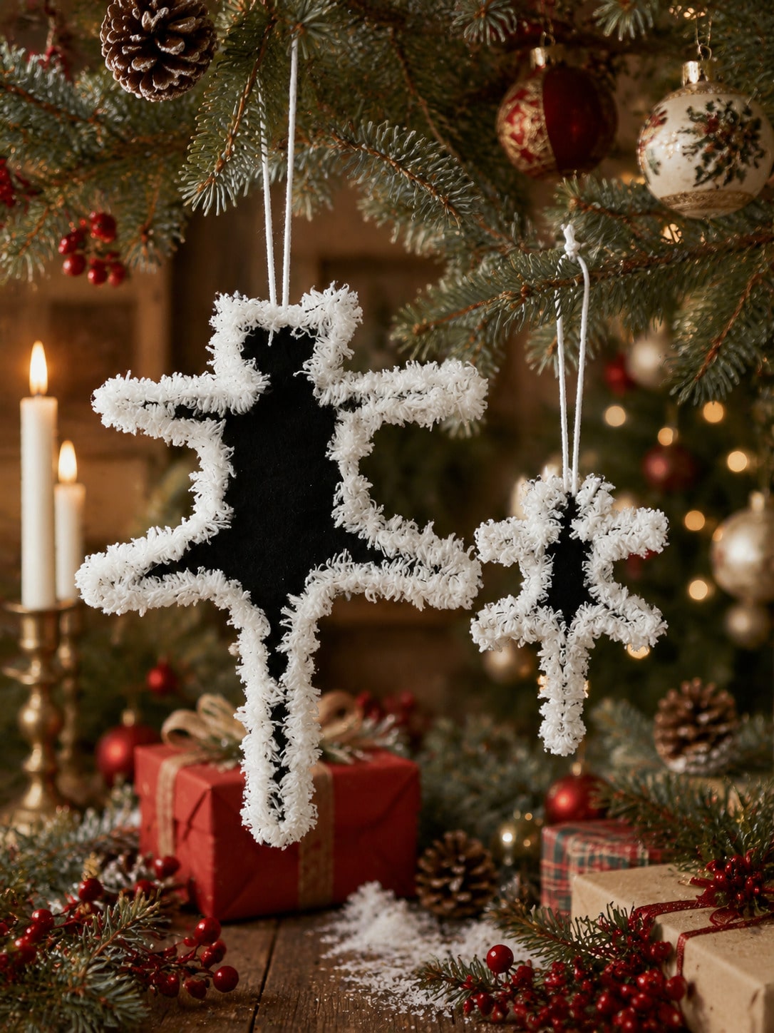 fluffy black cat ornament - photo 10