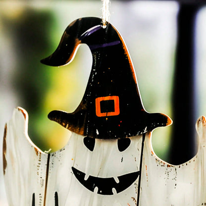 witch hat ghost hanging sign - photo 9
