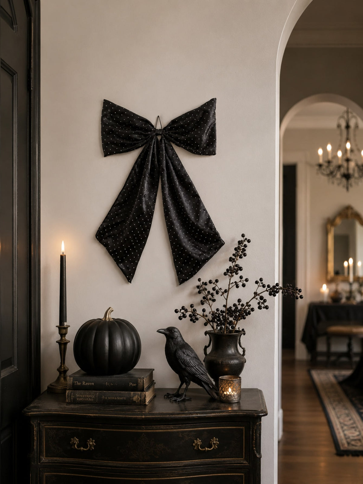 large black glitter bow - photo 10