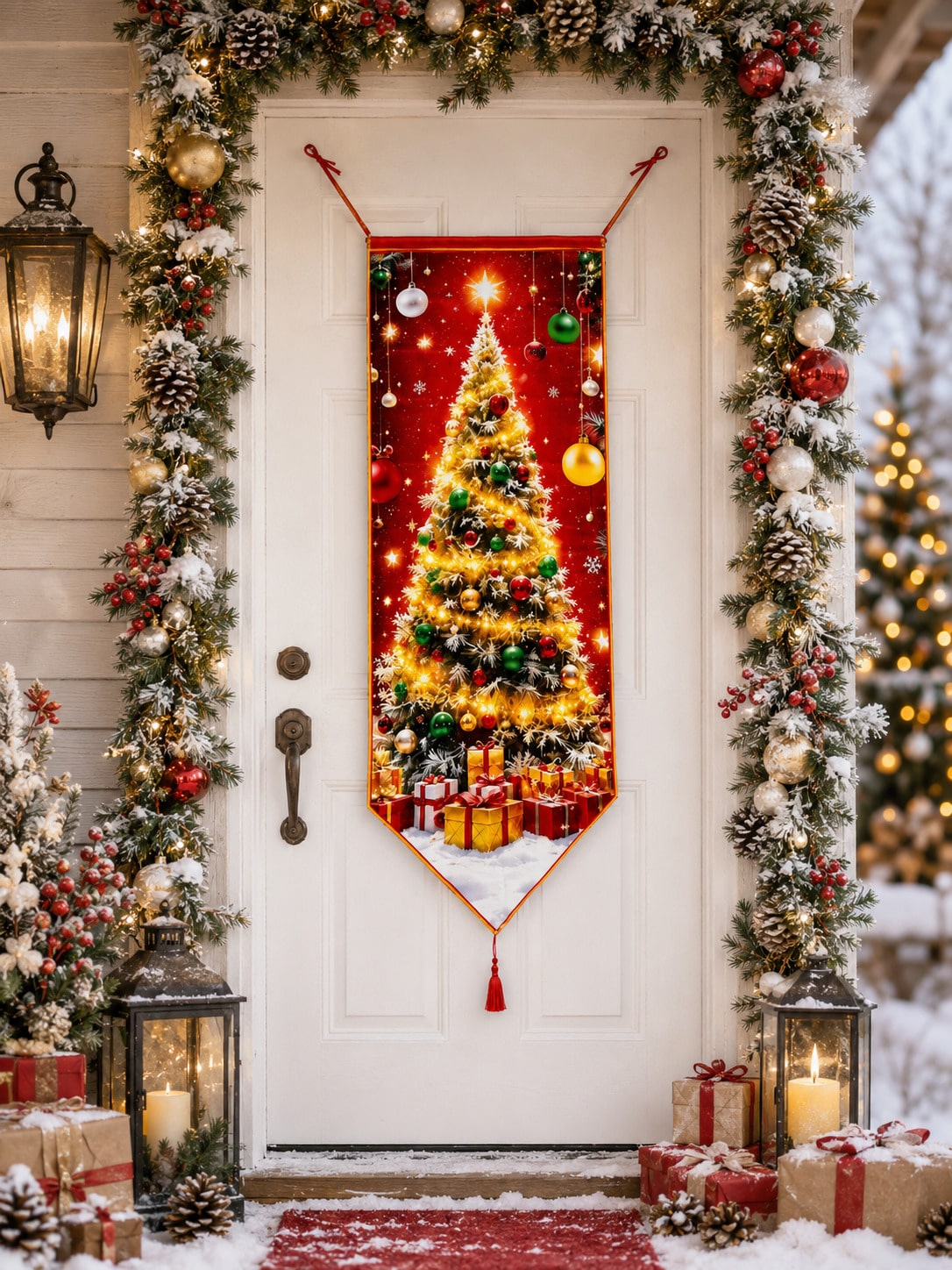 Christmas tree print door banner - photo 10