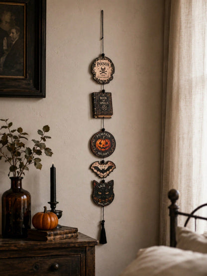 witchy pumpkin spell book hanging decor - photo 9