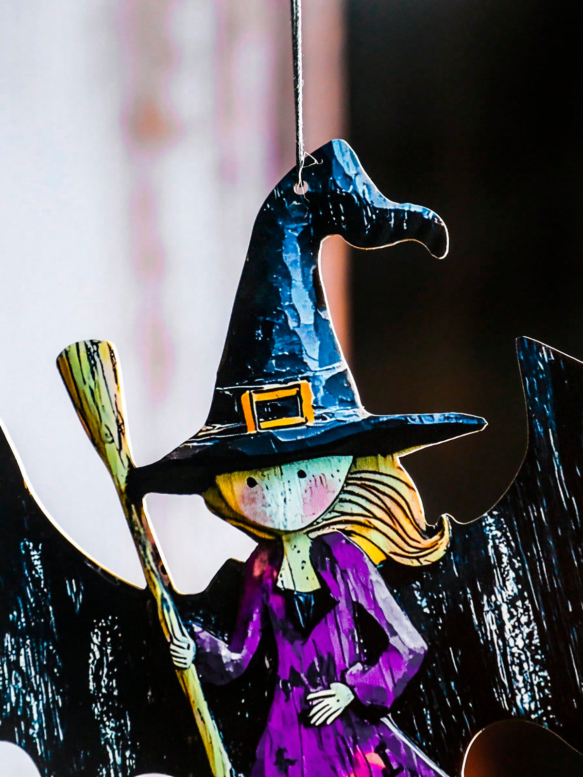 witch on broom hanging decor - photo 10