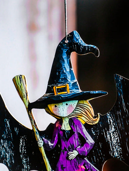 witch on broom hanging decor - photo 10