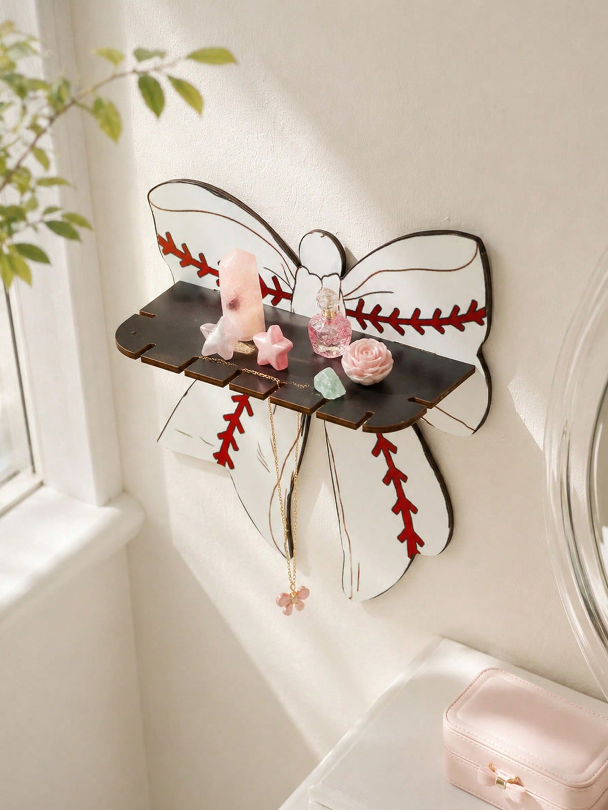 baseball bow wall shelf - photo 10