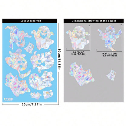 holographic Halloween window stickers - photo 9