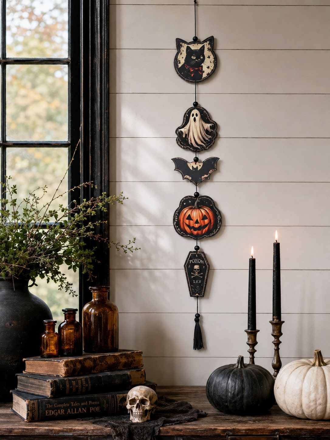 black cat ghost coffin hanging decor - photo 9