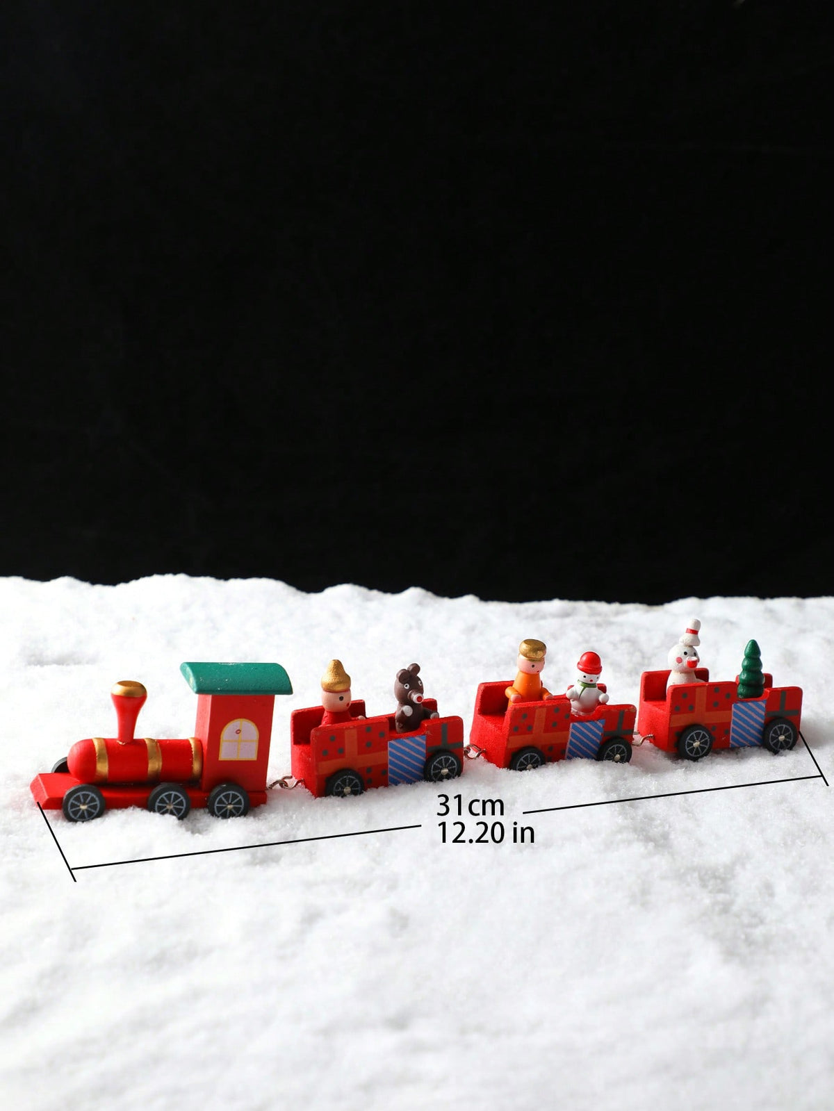 long Christmas train tabletop decor - photo 9