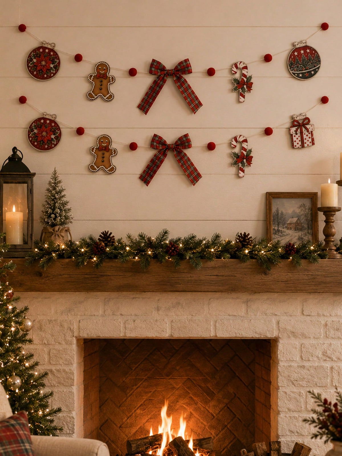 gingerbread candy cane garland - photo 10