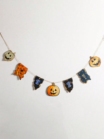 ghost pumpkin moon Halloween banner - photo 9