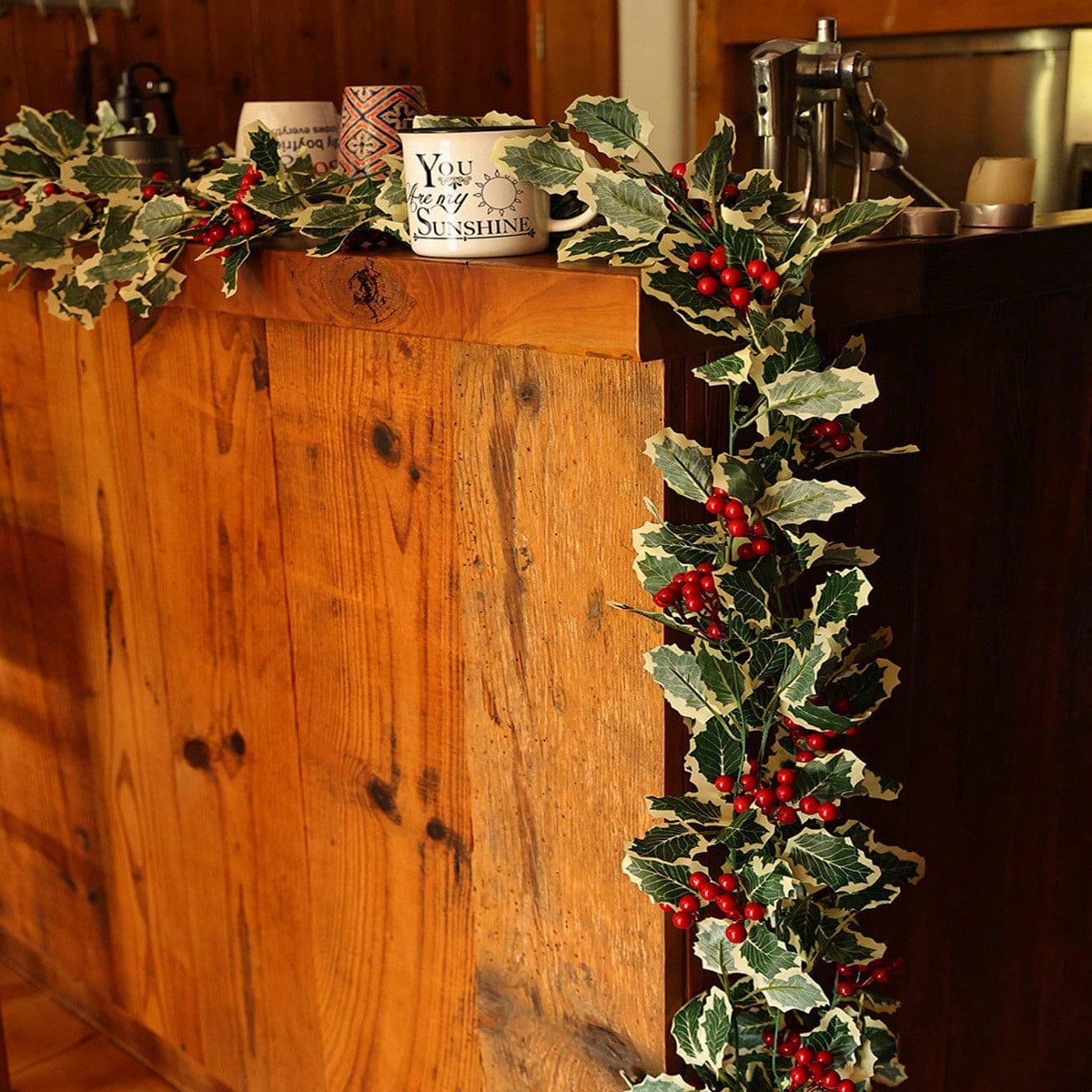 holly berry Christmas garland - photo 7
