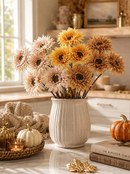 rustic artificial sunflower bunch - photo 9