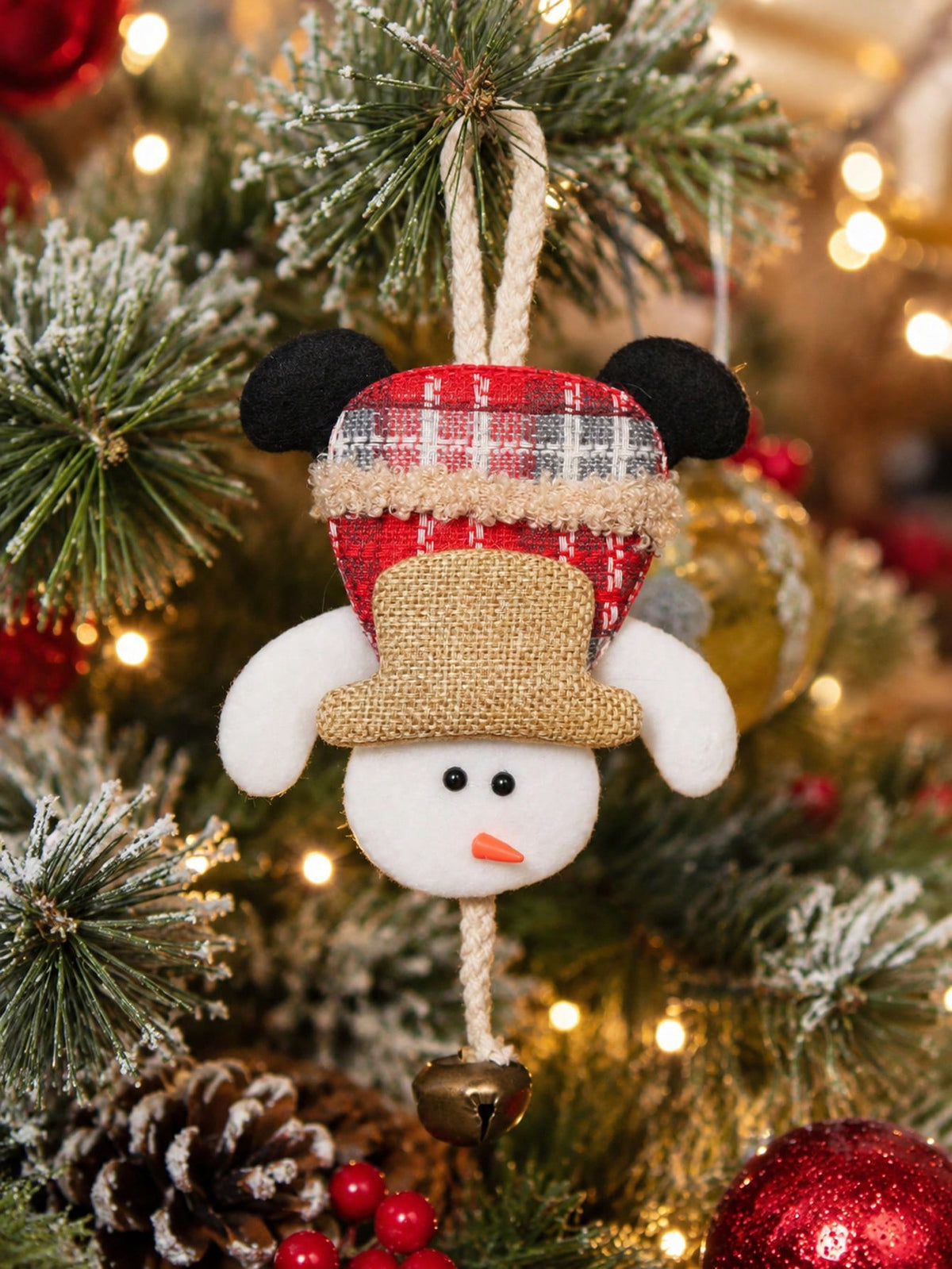 plush snowman Christmas ornament - photo 9