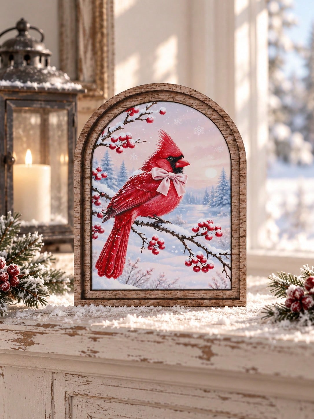 winter cardinal arch tabletop sign - photo 10