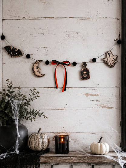 bat moon potion Halloween garland - photo 9