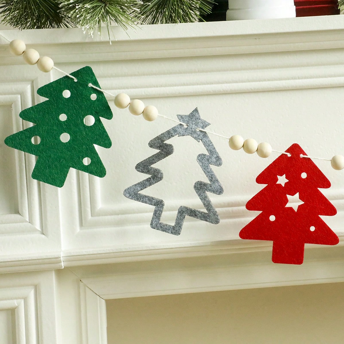 felt Christmas tree garland - photo 9
