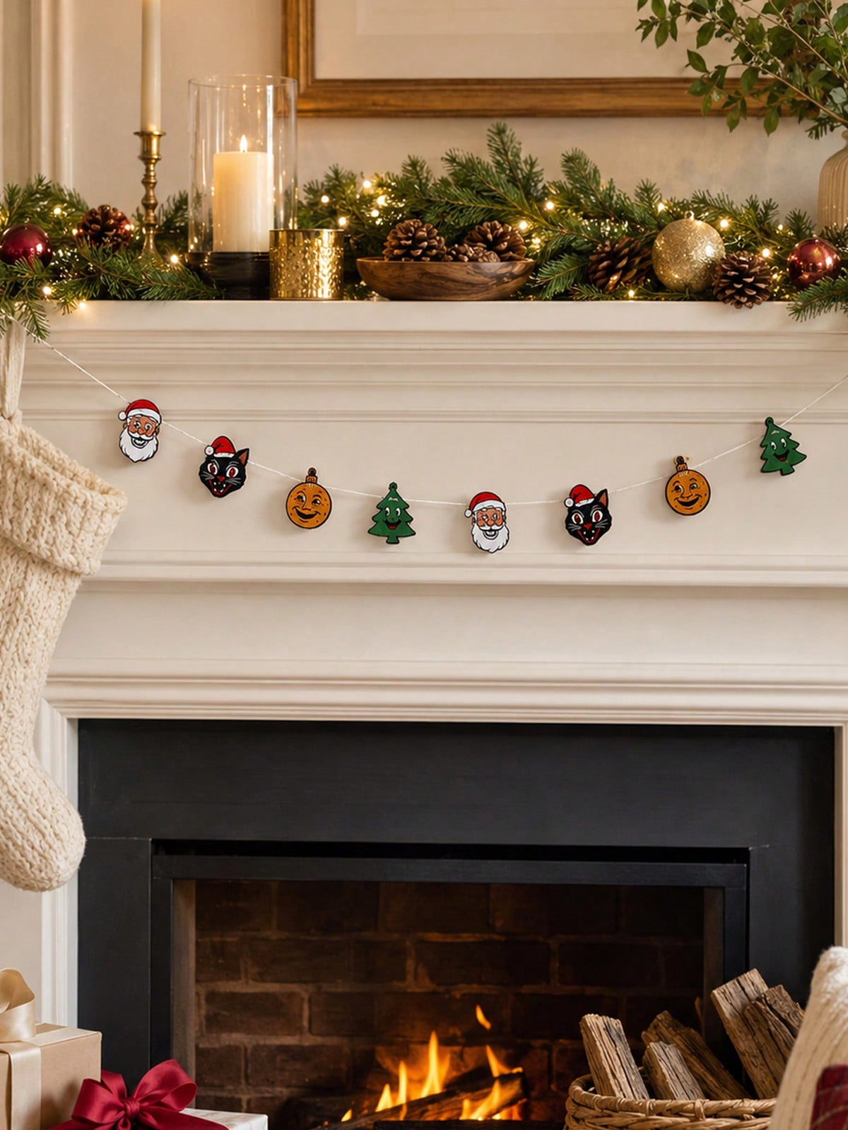 black cat Christmas garland - photo 9