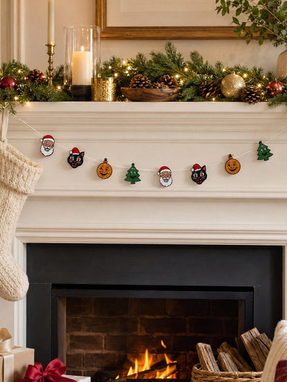 black cat Christmas garland - photo 9