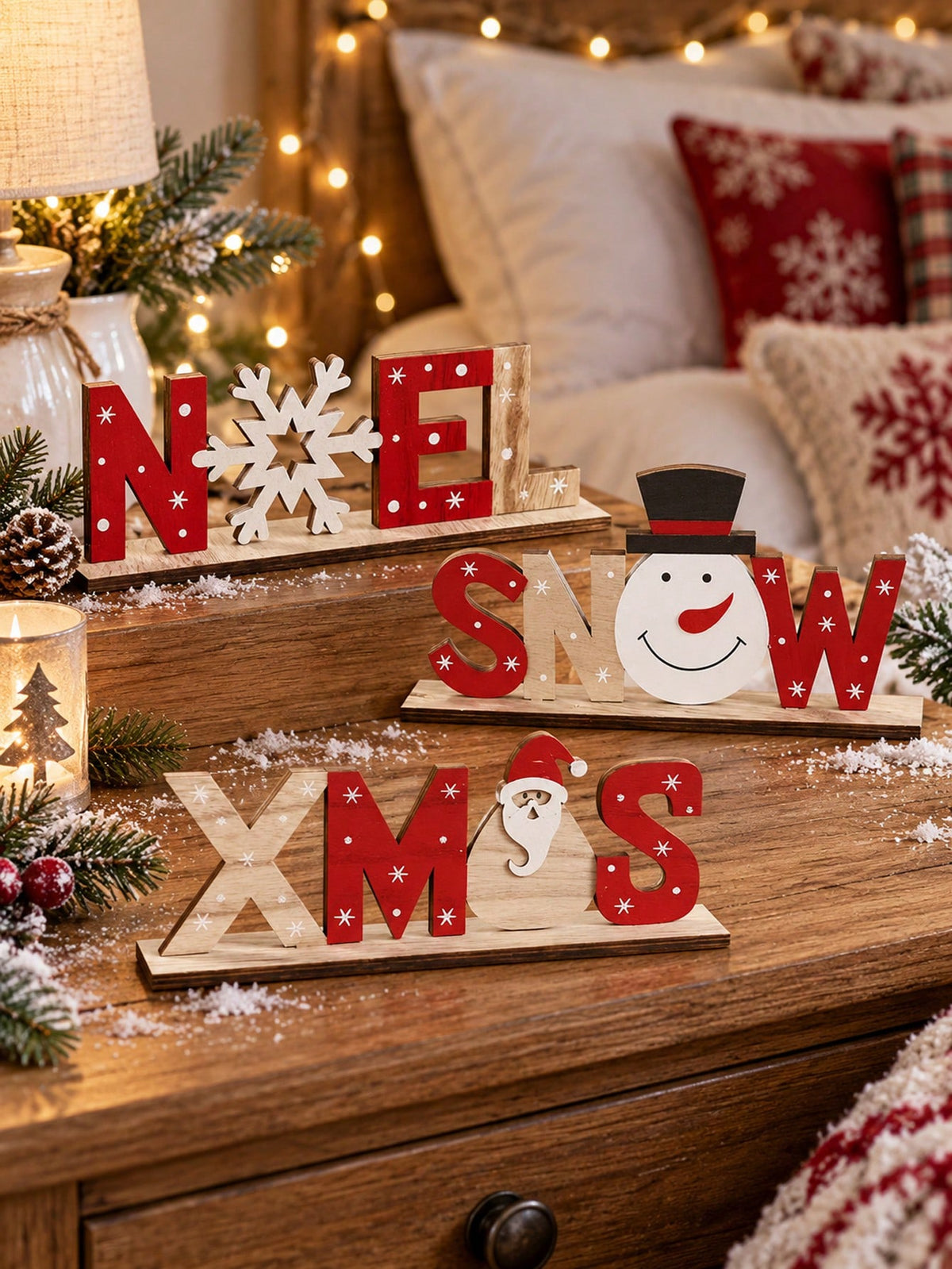 snowman letter tabletop sign - photo 10