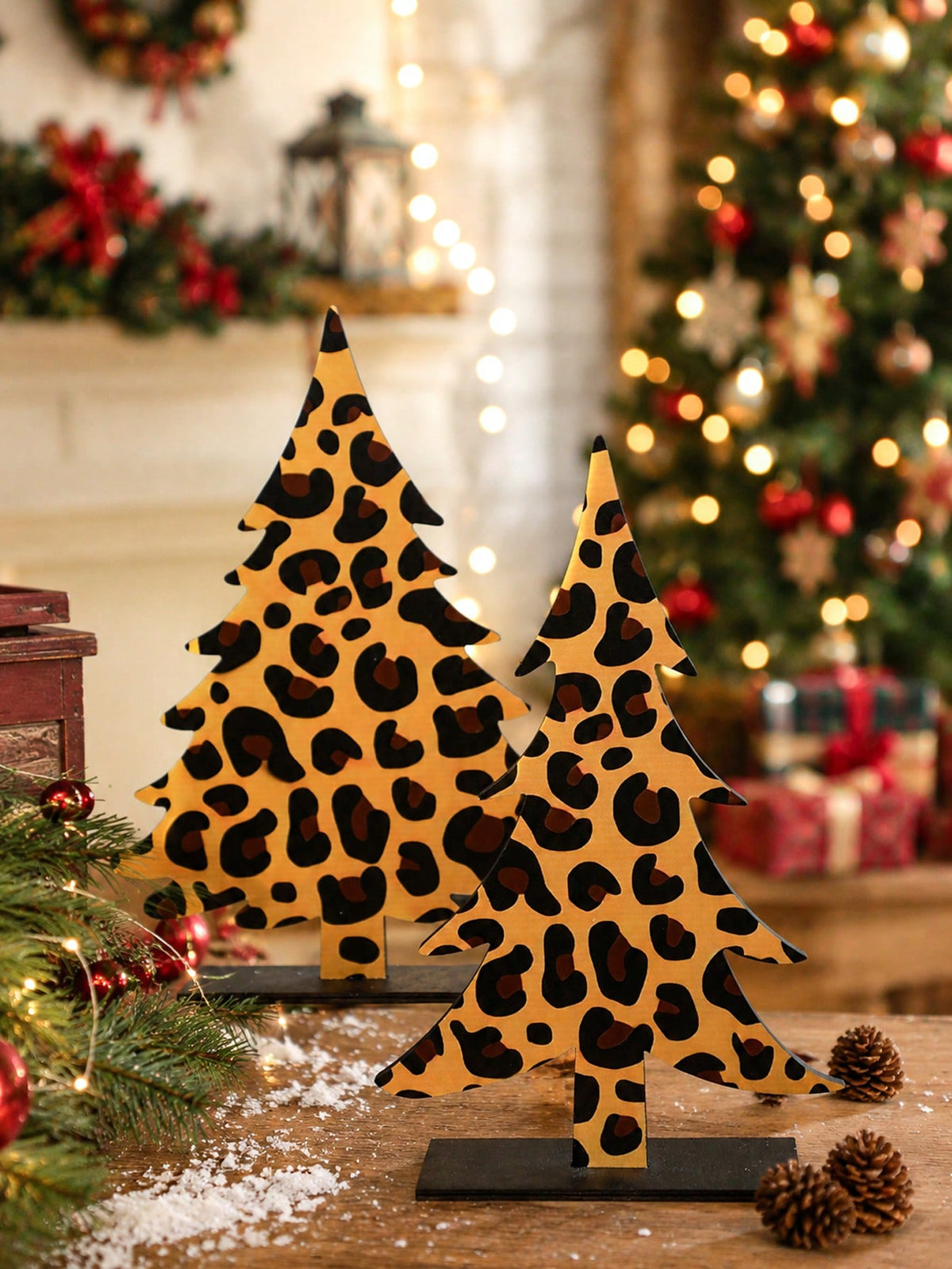 leopard print Christmas tree decor - photo 9