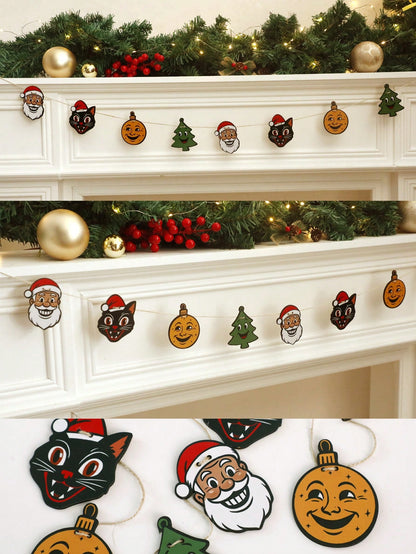 black cat Christmas garland - photo 10