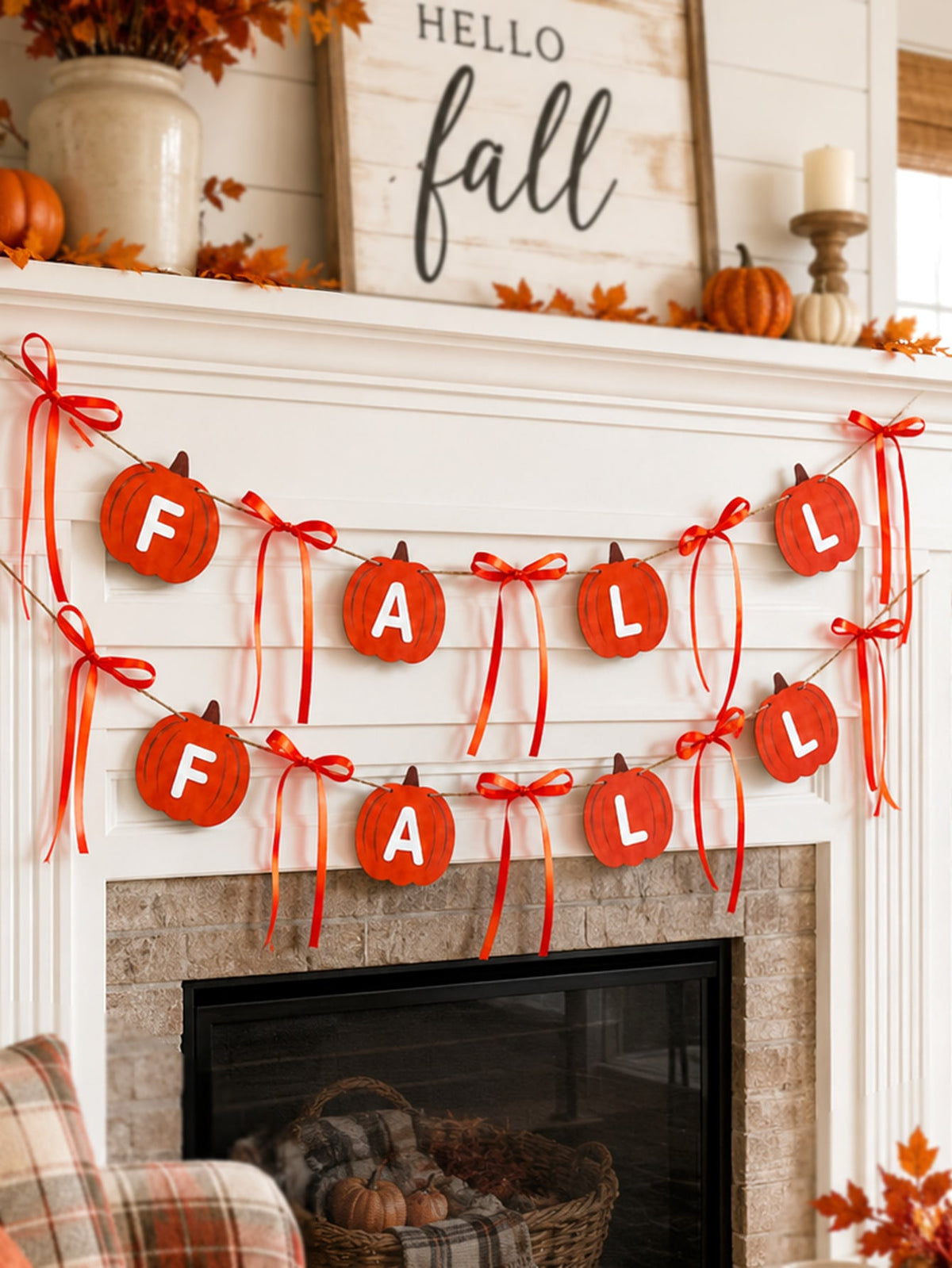fall pumpkin letter garland - photo 10
