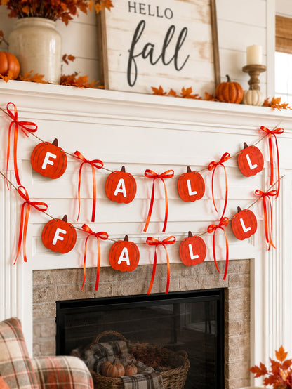 fall pumpkin letter garland - photo 10